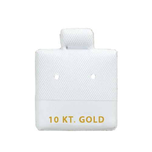 Small 10KT Gold" White Earring Puff Pads