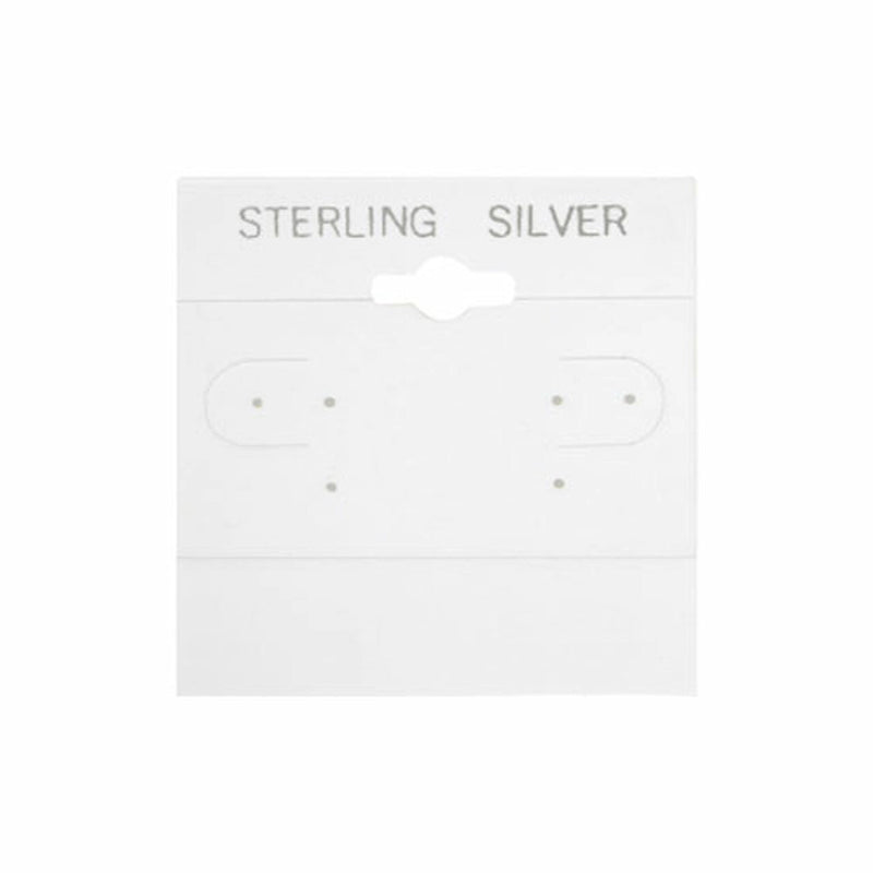 Sterling Silver Hanging Earring Card 2"x 2"