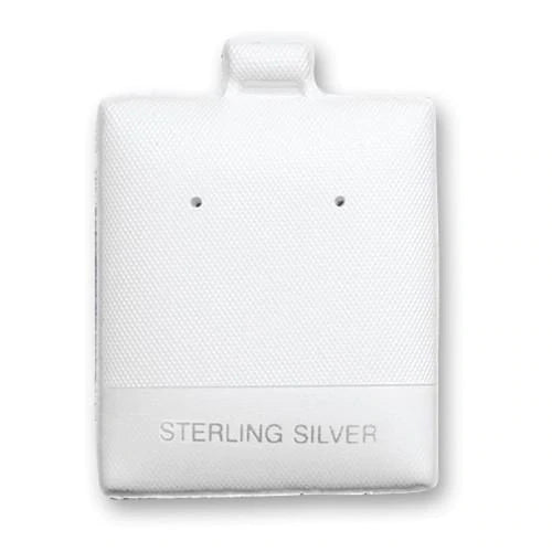 Sterling Silver White Earring Puff Pad (Large)