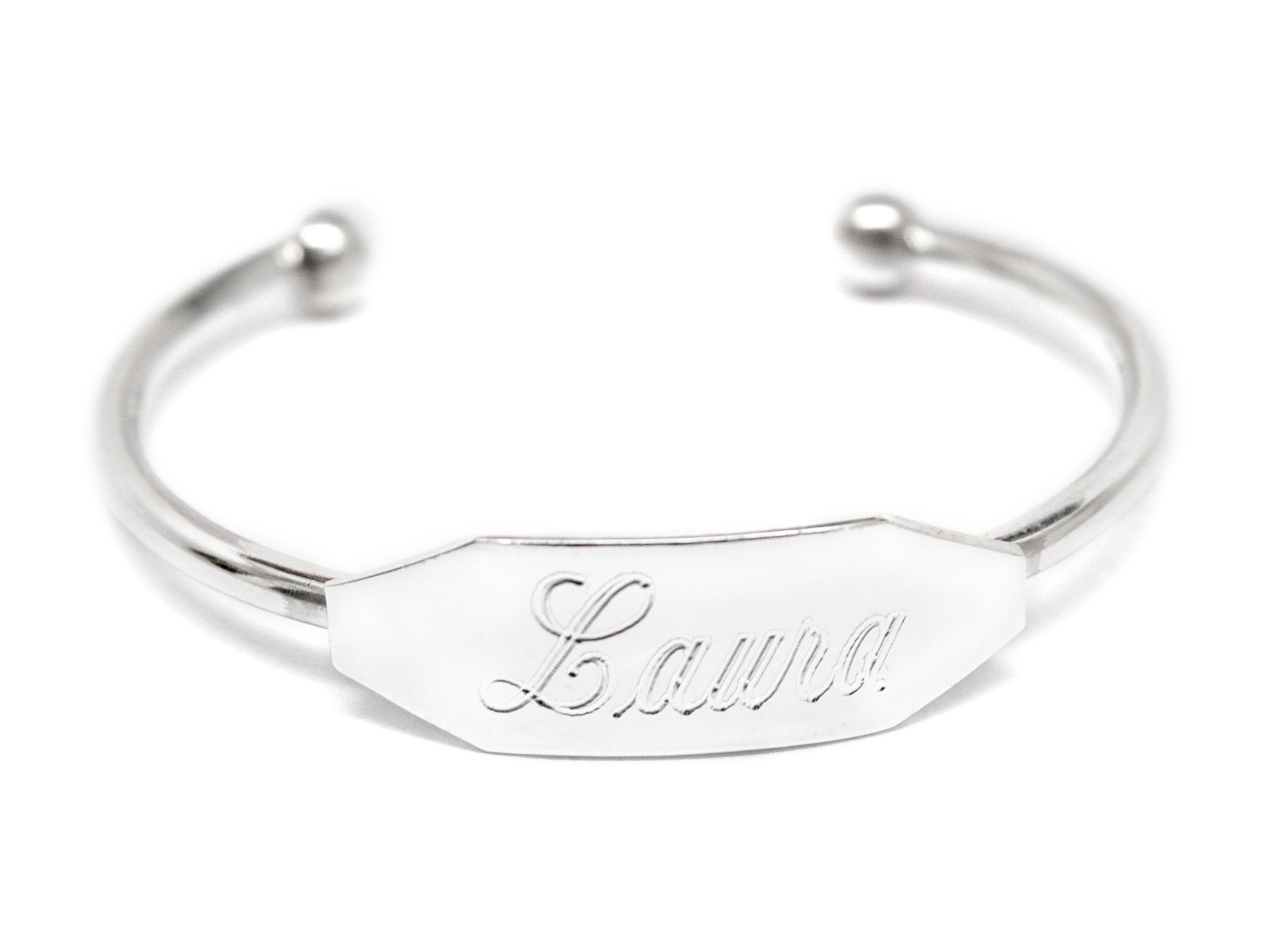 Sterling Silver Engravable Bar Baby Bracelet - Atlanta Jewelers Supply