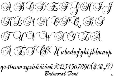 Balmoral Font - Atlanta Jewelers Supply