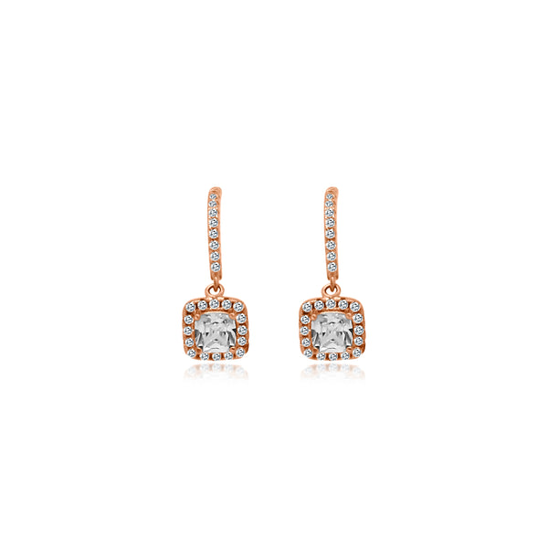 Square CZ Dangle Earrings - Atlanta Jewelers Supply