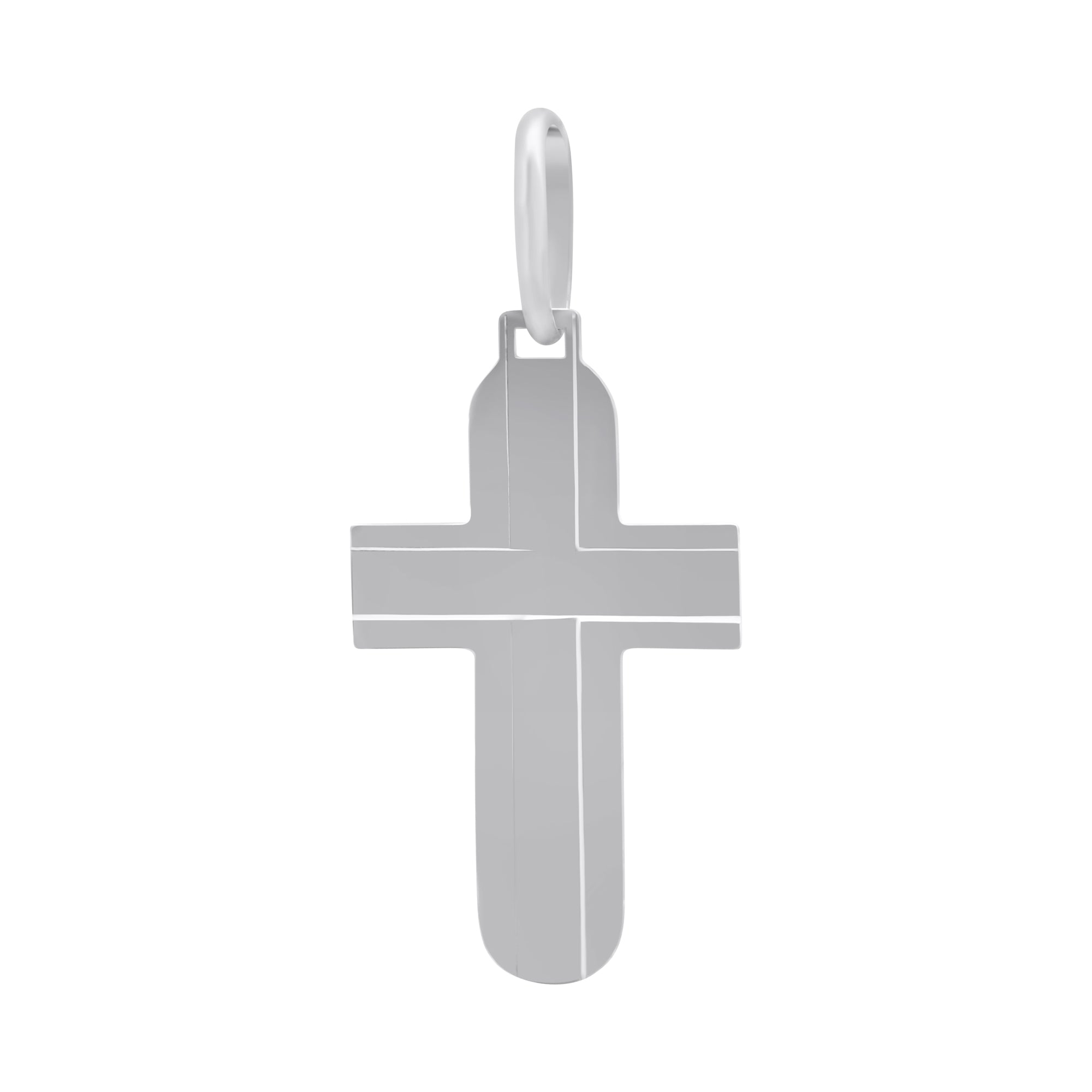 Sterling Silver Partially Brushed Cross - CR06