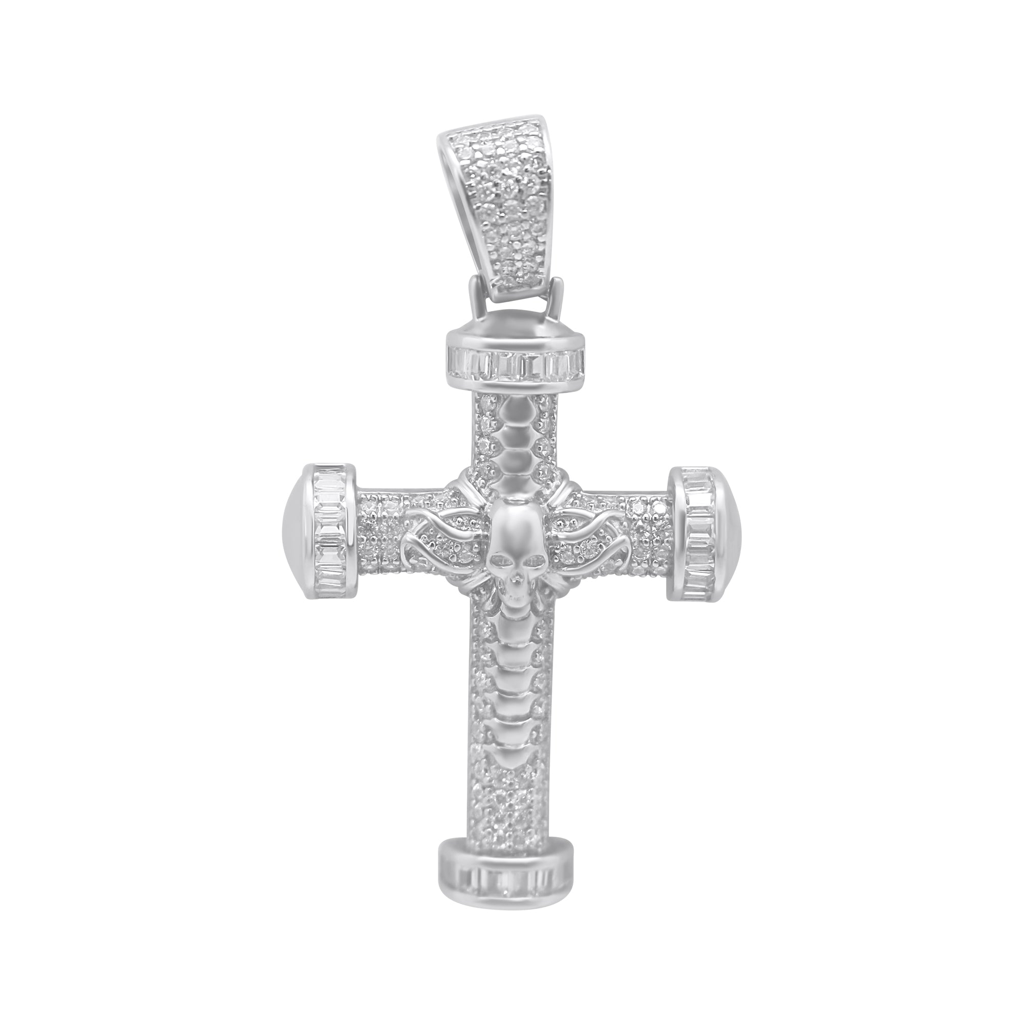 Sterling Silver CZ Cross - CR08