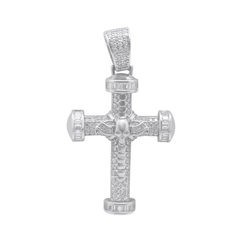 Sterling Silver CZ Cross - CR08