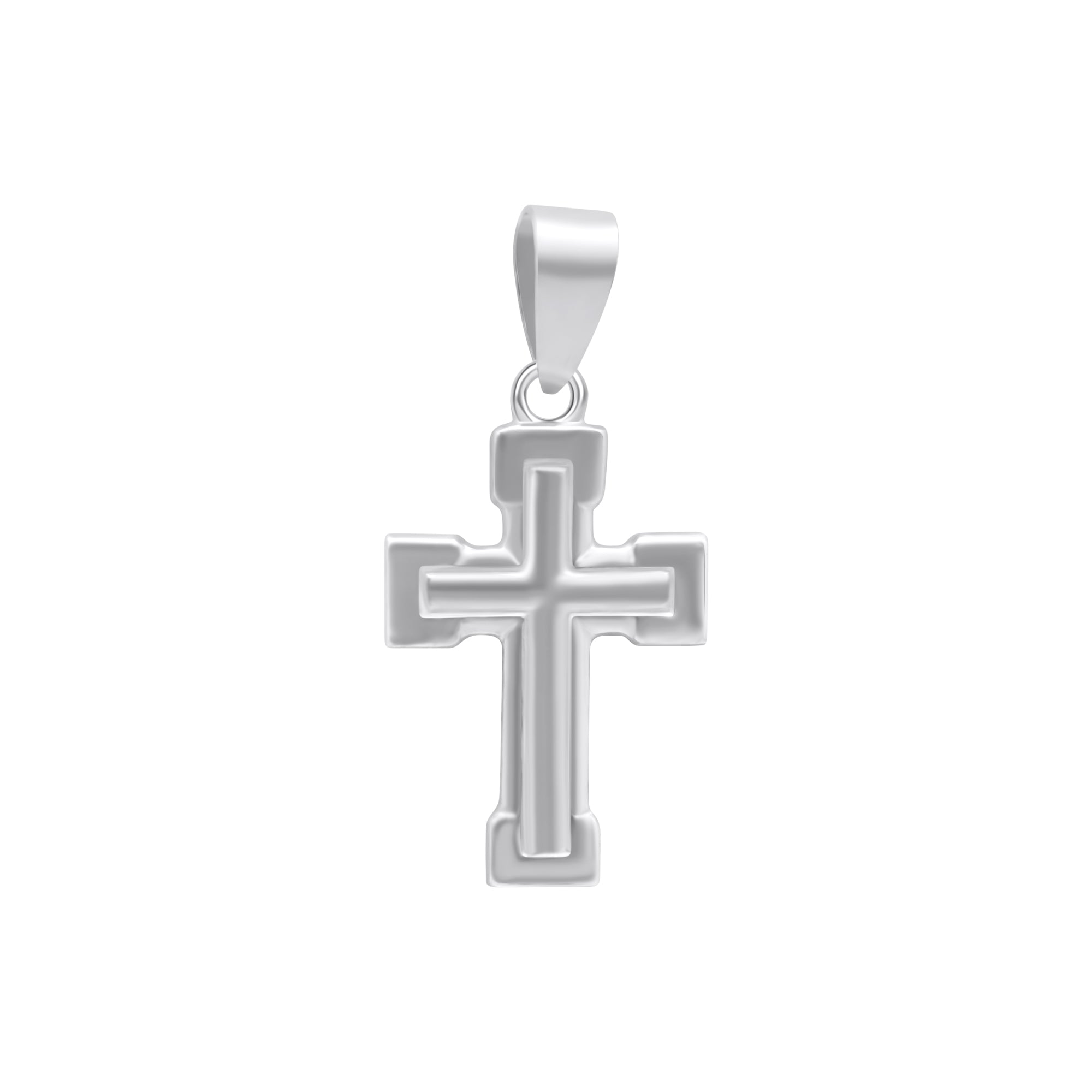 Sterling Silver Cross with  Cross Inlay - CR10