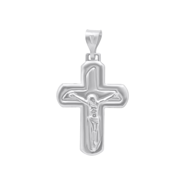 Sterling Silver Cross/Crucifix with Rounded Edges - CR17