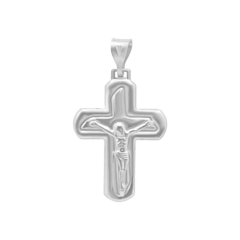 Sterling Silver Cross/Crucifix with Rounded Edges - CR17