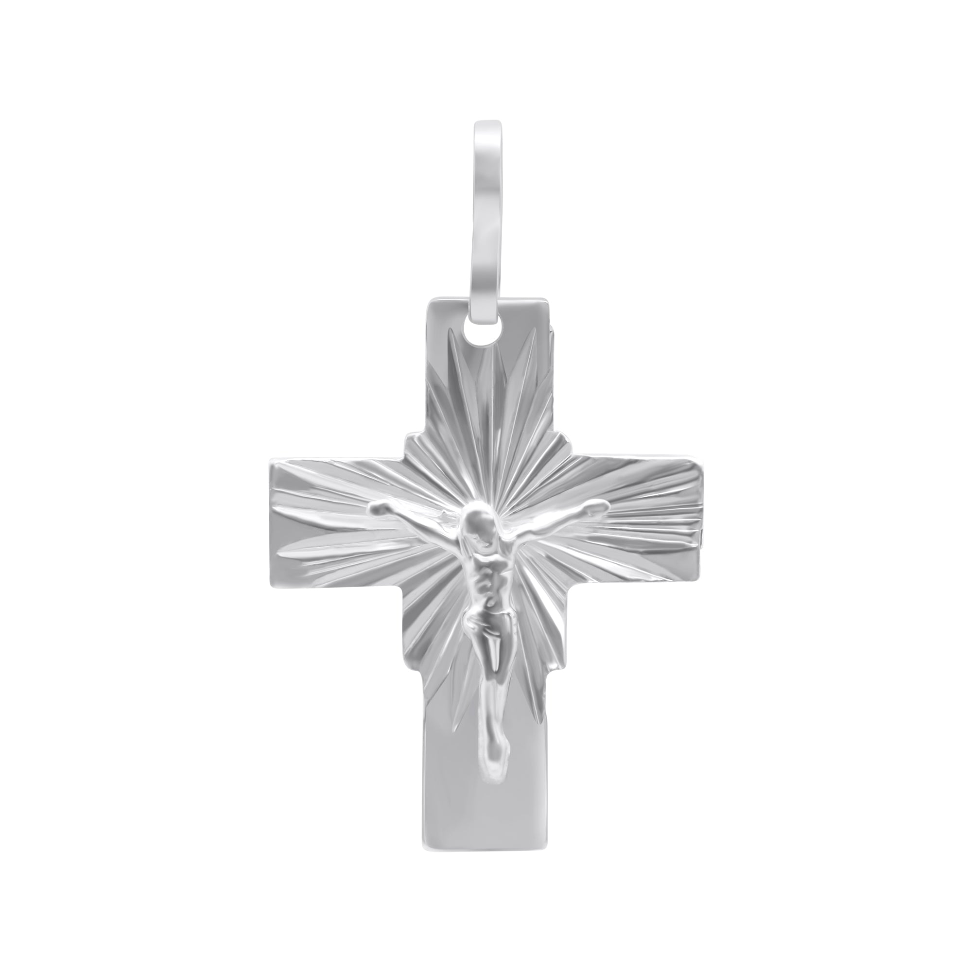 Sterling Silver Sunburst Cross/Crucifix - CR22
