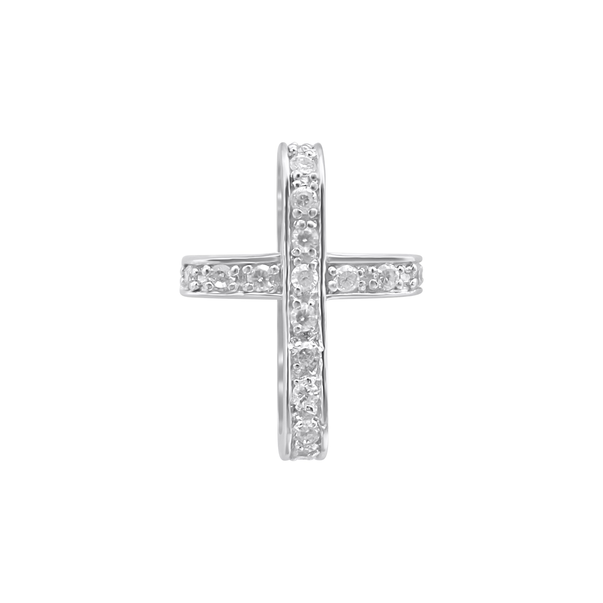 Sterling Silver CZ Cross