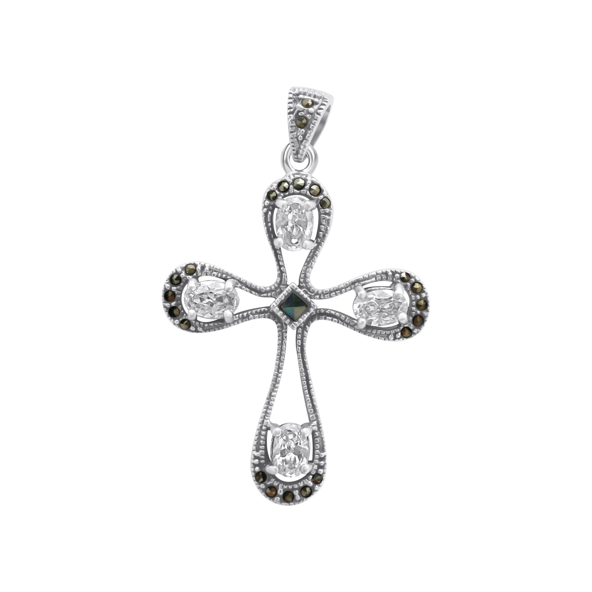Sterling Silver CZ Cross