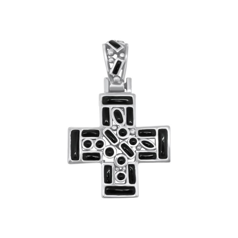 Sterling Silver Black Cross - CR49