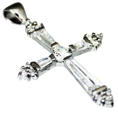 Sterling Silver Cz Cross Pendant - Atlanta Jewelers Supply