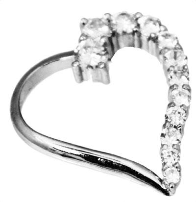 Sterling Silver Cz Heart Pendant - Atlanta Jewelers Supply