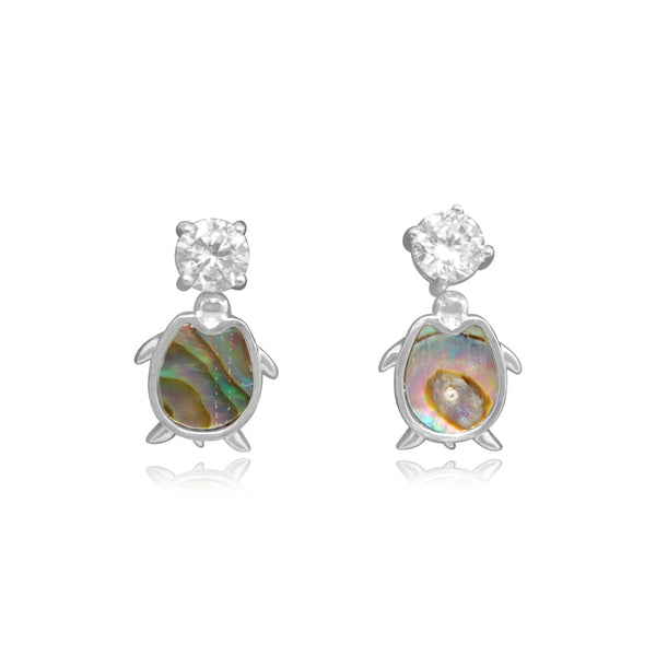 XSILVER ABALONE TURTLE CZ STUD SET - Atlanta Jewelers Supply