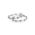STERLING SILVER CZ STAR DESIGN POST HOOP EARRING - Atlanta Jewelers Supply