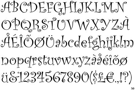 Curlz Font - Atlanta Jewelers Supply