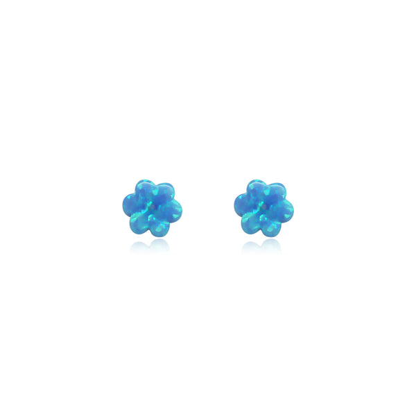 Blue Opal Flower Studs - Atlanta Jewelers Supply