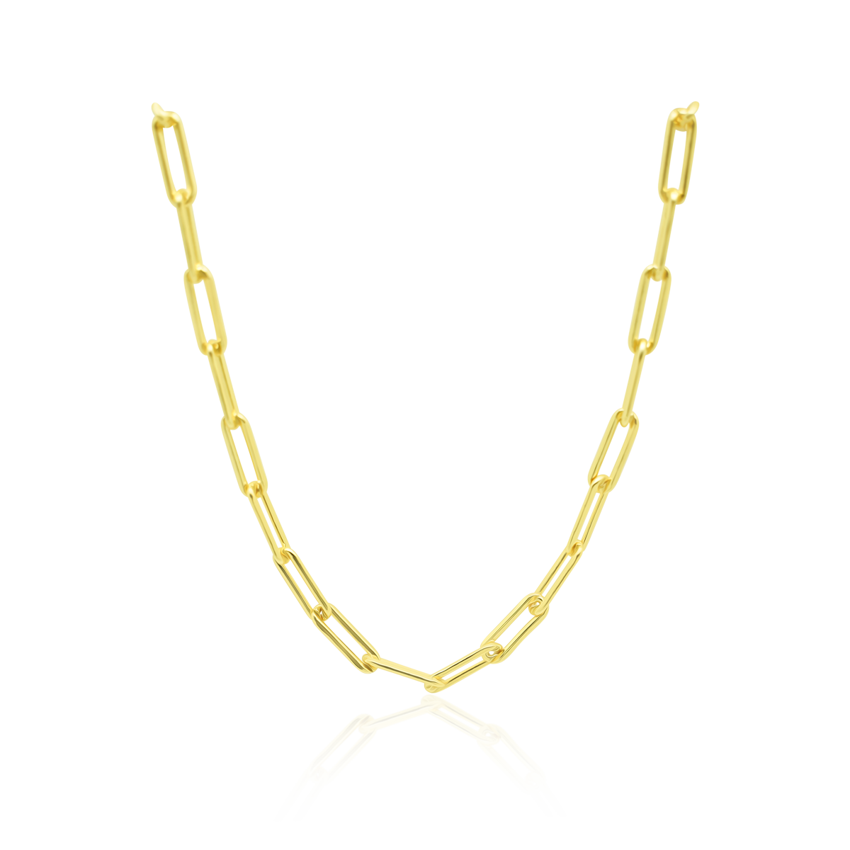 Gold Paper Clip Chain Necklace - Atlanta Jewelers Supply