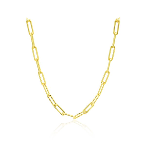 Gold Paper Clip Chain Necklace - Atlanta Jewelers Supply