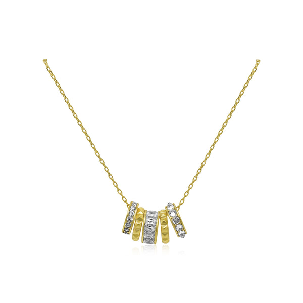 GOLD CZ RONDELLE NECKLACE - Atlanta Jewelers Supply
