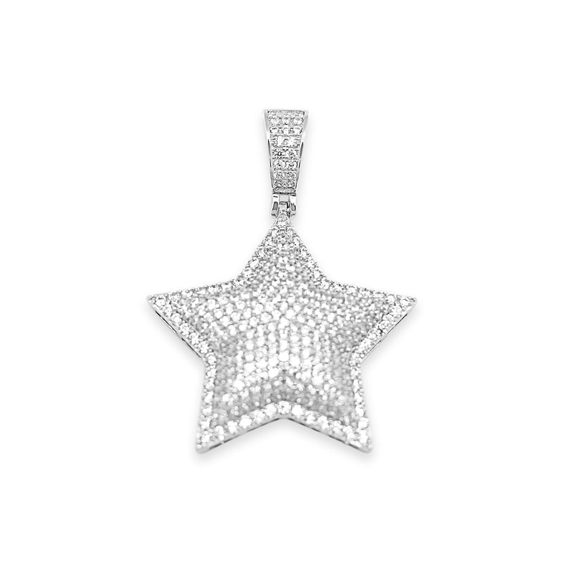 Sterling Silver Star CZ Pendant - Atlanta Jewelers Supply