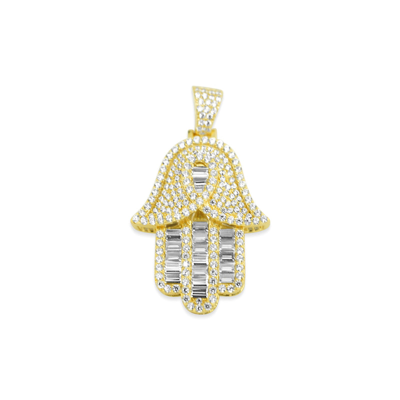 Sterling Silver Hamsa Hand CZ Pendant - Atlanta Jewelers Supply