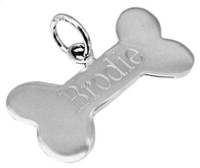 Sterling Silver 13.5mm Bone Shape Dog Tag - Atlanta Jewelers Supply