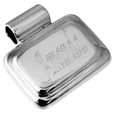 Sterling Silver Rectangular Puffed Engravable Pendant - Atlanta Jewelers Supply