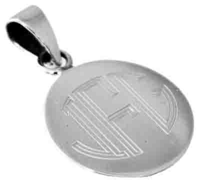 Sterling Silver Round Engravable Pendant With Bail - Atlanta Jewelers Supply