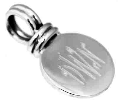 Sterling Silver Round Engravable Pendant - Atlanta Jewelers Supply