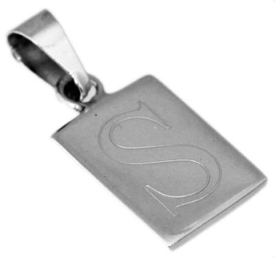 Sterling Silver Vertical Rectangular Engravable Pendant With Bail - Atlanta Jewelers Supply