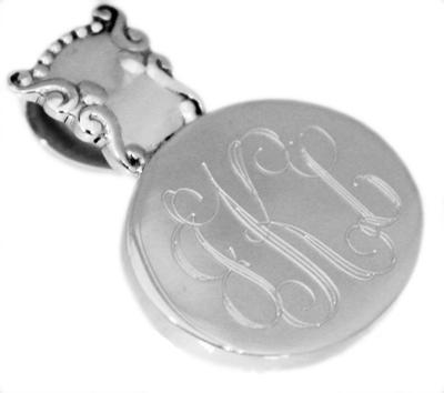 Sterling Silver Horizontal Oval Engravable Pendant - Atlanta Jewelers Supply