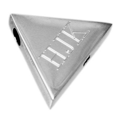 Sterling Silver Thick Edgy Triangular Engravable - Atlanta Jewelers Supply