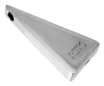 Sterling Silver Thick Edgy Long Triangular Engravable Slide On Pendant - Atlanta Jewelers Supply