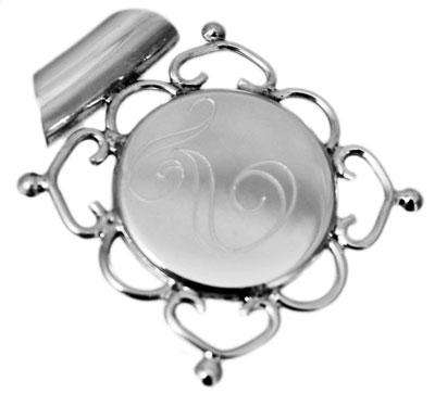 Sterling Silver Large Round Engravable Pendant - Atlanta Jewelers Supply