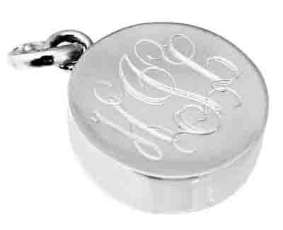 Sterling Silver Thick Round Engravable Pendant - Atlanta Jewelers Supply