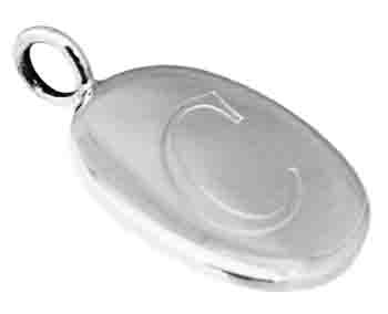 Sterling Silver Vertical Oval Engravable Pendant - Atlanta Jewelers Supply