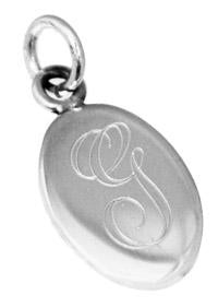 Sterling Silver Vertical Oval Engravable Pendant - Atlanta Jewelers Supply