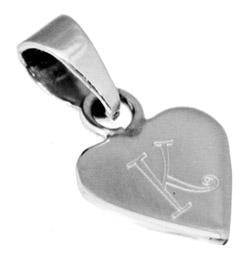 Sterling Silver Engravable Heart Pendant With Bail - Atlanta Jewelers Supply