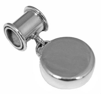 Sterling Silver Thick Round Engravable Pendant - Atlanta Jewelers Supply