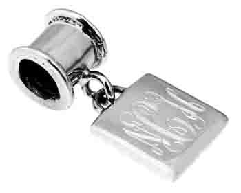 Sterling Silver Square Puffed Engravable Pendant - Atlanta Jewelers Supply