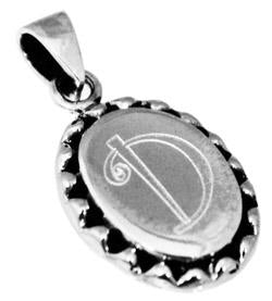 Sterling Silver Vertical Oval Engravable Pendant - Atlanta Jewelers Supply