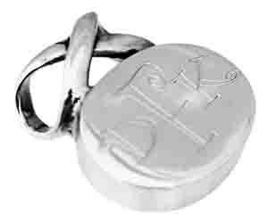 Sterling Silver Thick Horizontal Oval Pendant - Atlanta Jewelers Supply