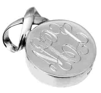 Sterling Silver Thick Round Engravable Pendant - Atlanta Jewelers Supply