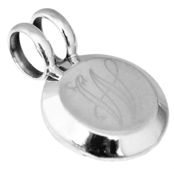 Sterling Silver Round Engravable Pendant - Atlanta Jewelers Supply