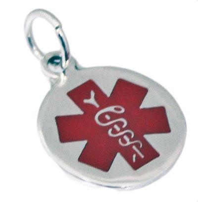 Sterling Silver Round 12.5Mm Medical Alert Pendant - Atlanta Jewelers Supply