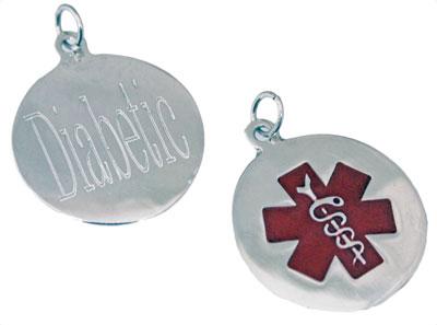 Sterling Silver Round 26Mm Medical Alert Pendant - Atlanta Jewelers Supply