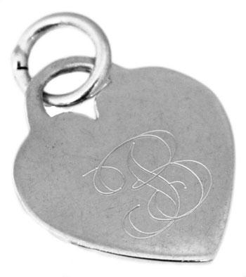 Sterling Silver Engravable Heart Pendant - Atlanta Jewelers Supply