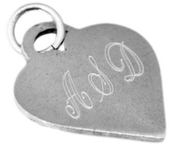 Sterling Silver Engravable Heart Pendant - Atlanta Jewelers Supply